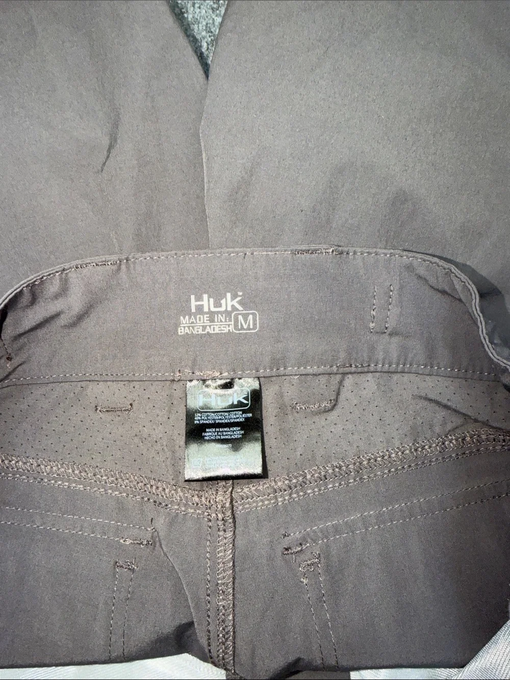 Huk Men's Brown Cargo Shorts with Zip Pocket